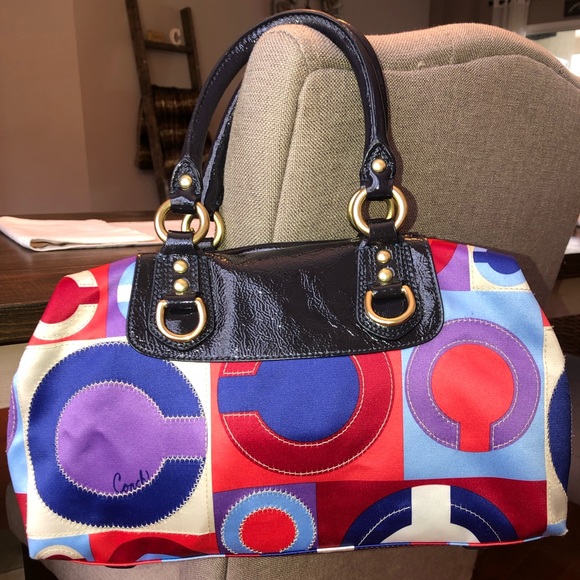 LIMITED EDITION Vibrant multicolored Coach hobo - Picture 7 of 8
